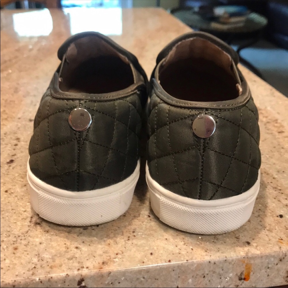 Olive green Mossimo brand slip on sneakers
